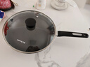 九阳（Joyoung）炒锅304不锈钢蜂窝不粘炒锅炒菜锅平底煎锅家用不挑炉灶30cm 实拍图