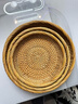 艺斑斓 越南手工编织篮藤编收纳筐家用水果篮竹篮筐针线馒头筐野餐篮 浅口水果盘三件套 实拍图