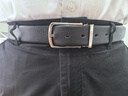ELLE HOMME男士皮带时尚针扣腰带 头层牛皮休闲裤带男4613黑色生日礼物 实拍图
