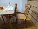 维莎实木餐椅现代简约温莎椅家用书桌休闲椅靠背椅北欧卧室化妆椅 原木色餐椅(450*500*860mm) 实拍图