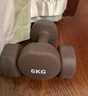 Keep彩色浸塑哑铃男士家用家庭健身肌肉塑形琥珀棕 6kg*2 实拍图
