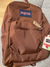 JANSPORT杰斯伯书包轻便双肩包男女旅行包简约背包电脑包学生校园 47LWGM4棕色/黑巧-带侧边袋 实拍图