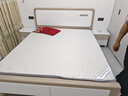 德满居 床 实木床 床现代简约 双人床白色北欧主卧轻奢全实木床婚床 静音床+乳胶弹簧床垫（20cm)+2柜 1.8米*2.0米满铺床板 实拍图