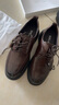百丽通勤商务皮鞋2025男牛皮褶皱增高休闲鞋A1373AM4 棕色2  40 实拍图