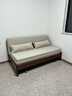 源氏木语实木沙发床现代简约多功能可折叠床北欧风小户型客厅两用双人沙发 1.55m山毛榉胡桃色(米白) 实拍图
