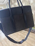 铂派男士手提包商务公文包奢侈高端总裁包真皮男包电脑包生日礼物 小号黑-配肩带-可放14英寸笔记本 公文包 实拍图