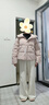 森马（Semir）90绒羽绒服女短款小宽松连帽高蓬面包服冬防泼水防风立领外套百搭 【显瘦小A廓形】橡皮粉（白鸭绒）61214 M 实拍图