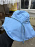 蕉下（beneunder）遮阳帽子女双面倍护渔夫帽防晒帽大檐防紫外线AL500霓蓝 实拍图