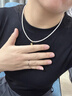 QMXD2mm细施家3mm小米珠珍珠项链女锁骨链颈链人造珍珠生日礼物情人节 4MM项链（百分之90人选择） 实拍图