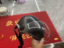 Andes HELMET3C认证电动摩托车头盔男女四季通用夏季透气防晒安全帽电瓶车骑行半盔 磨砂原黑【透明短】 均码 实拍图