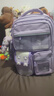 靓宝宝小学生女孩书包三到六儿童大容量一年级二减负护脊女生轻便双肩包 小号紫色(适合1-2年级) 实拍图