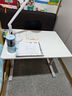 佩奇状元儿童学习桌椅套装手摇升降家用书桌6-18岁课桌椅儿童写字桌作业椅 手摇款【暖白】80*60-单桌 实拍图