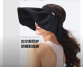 蕉下（beneunder）遮阳帽子黑胶贝壳防晒帽女防紫外线大檐太阳帽空顶帽BM532黑 实拍图