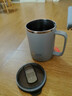 304不锈钢保温杯办公室专用马克杯上班族高颜值男生泡茶杯子带盖 灰色 450ml 实拍图