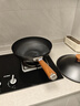 传世家徽（Muceski）炒锅铁锅有钛不粘炒菜锅 无涂层锻打锤纹铁锅 已开锅燃气电磁炉用 30炒锅+蒸笼【有钛铁不粘】 30cm 实拍图