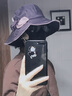 PTAH遮阳帽女夏韩版真丝帽子防紫外线可折叠防晒太阳帽女士户外沙滩 紫色 实拍图
