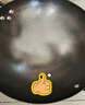 古臻匠锤纹铁锅炒锅无涂层平底圆底氮化不易粘不易锈炒菜家用 圆底 32cm 实拍图