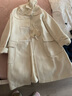 无印良品（MUJI）女式羊毛混牛角扣大衣长款连帽毛呢呢子外套秋冬季外衣女装 米白色 S (155/80A) 实拍图