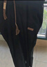 回力裤子秋季男宽松休闲裤男潮流阔腿裤百搭直筒裤运动长裤黑色XL 实拍图