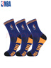 NBA袜子男士中筒时尚运动袜秋冬毛圈加厚毛巾底防滑跑步篮球棉袜3双 实拍图
