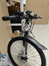 EG7山地自行车成人学生变速越野单车双减震赛车26寸青少年男女 辐条【加厚防滑轮-更安全】黑白 26寸21速【适合：160-180CM】 实拍图