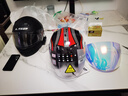 LS2新款摩托车头盔四分三盔电动助力车四季大尾翼大码男女半盔OF608 黑红线条 M(建议53-54CM) 实拍图