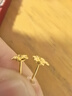 六福珠宝足金栀子花黄金耳钉耳饰送礼 计价 G01G0027DS 0.98克(含工费100元) 配硅胶耳堵 实拍图