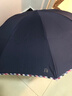 天堂 加大雨伞三折 晴雨两用商务伞经典格纹10骨大雨伞男女 暗紫红 实拍图