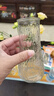 透明玻璃深海花瓶ins风植物干花插花水培大容器台面装饰客厅摆件 水波纹玻璃花瓶(17*5.5*8) 1个装 实拍图