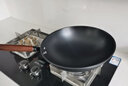 京严炒锅章丘款铁锅无涂层炒菜不粘锅家用精铁锅具燃气电磁炉用已开锅 【燃气专用款】正宗老式铁锅+盖+铲 34cm 百年工艺｜传统铁锅｜健康不沾 实拍图