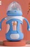 欧贝妮玻璃奶瓶 硅胶保护套防摔奶瓶 带手柄 6个月 1-3月以上 实拍图