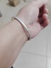 顺庆银楼古法银手镯哑光9999足银男女传承镯子饰品闭口素圈手镯送女友 古法20克60mm配证书 实拍图