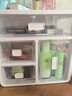 京东物流 化妆品收纳盒梳妆台置物架桌面高级感整理抽屉柜 大号高瓶款3层（3层抽屉） 透明白 实拍图