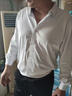 柯菲沃纯色商务正装男士白衬衫男工装职业上衣白色长袖衬衣男装干 纯色长袖衬衫-白色 XL (建议115-130斤内) 实拍图