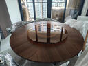 澜彬家居中古风实木餐桌椅组合家用带转盘双叶桌腿圆餐桌饭桌 白蜡木圆桌+8把查理餐椅 1.6米 实拍图