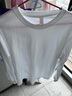 凡客诚品300克重磅全棉圆领长袖T恤男士打底T恤衫 白色 M 实拍图
