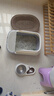 汪野君养猫新手套装猫砂盆铲喂食喂水器绒布猫窝猫砂用品组合基础四件套 实拍图
