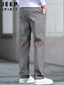 JEEP SPIRIT吉普休闲裤男宽松秋冬季直筒裤子男士商务男裤 浅灰色 33 实拍图