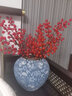 御三泥金口干花陶瓷青花花瓶欧式中式花器景德镇台面花插插花复古摆件 金口青花-【小号款】20x22 实拍图