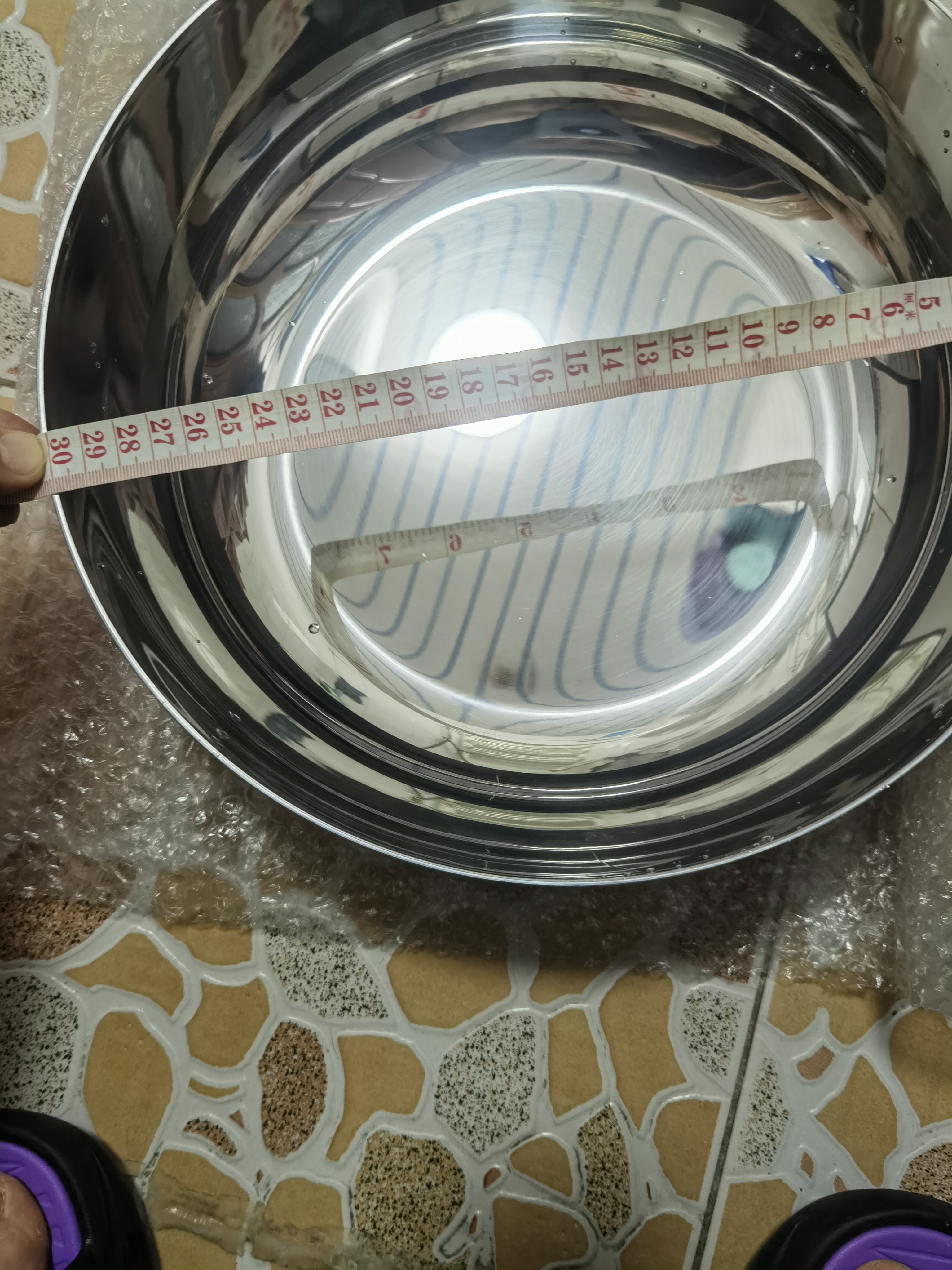 国风揉面盆316不锈钢家用和面盆特厚加深三层钢食品级打蛋烘焙发面盆 【316三层钢】30cm面盆（无盖） 【生锈包退 送电子食谱】 实拍图