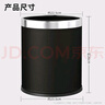本迪不锈钢压圈垃圾桶10L大号黑色酒店带内桶双层烤漆阻燃金属垃圾桶 实拍图