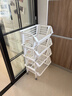 霜山斜口多层蔬菜篮收纳筐杂物整理筐储物筐厨房叠加置物架10kg 白色4层(面宽54.5进深38高96cm) 实拍图