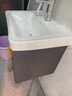 优莱可可【上门安装】浴室柜卫生间家用太空铝小户型一体洗脸盆柜组合陶瓷 50cm灰平板盆柜全套不配镜宽36 自行安装 实拍图