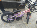 凤凰山地自行车男女变速山地车碟刹青少年儿童自行车学生单车 星际 粉紫【变速+辐条轮】 18寸【适合120-155cm】 实拍图