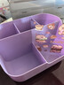 桌面可爱五格笔筒少女心ins高颜值宿舍杂物多功能卡通文具收纳盒 五格收纳盒1个装【紫罗兰】 实拍图