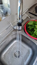 厨房不锈钢水龙头花洒节水器加长旋转防溅喷头喷雾延伸器起泡器 轻松防溅水：万向旋转短款-2个装 实拍图