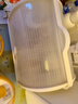 也雅婴儿奶瓶收纳箱【食品级材质】沥水架带盖防尘宝宝餐具收纳盒 【90%选择】小卷云乳玉白 实拍图