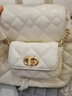 CHARLES&KEITH菱格大容量柔软多用背包书包双肩包包女包生日礼物CK2-60151400 Cream奶白色 S 实拍图