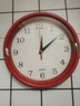 挂钟挂表墙钟客厅新款数字北欧中式简约百搭田园家居畅销时钟钟表 红色+5号电池 实拍图