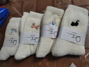 伦洛弗澳绒袜子女冬季白色可爱毛绒卡通加绒加厚保暖女生睡眠冬天中筒袜 【每色一双混装】 4双 均码 实拍图